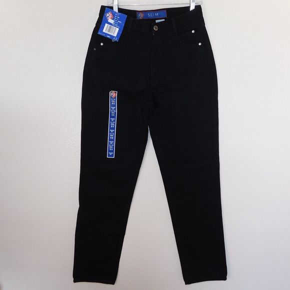 Women's Vintage 90s Posted Jeans Slim Size 11 New NWT 31x34 Black 932037L - Picture 1 of 10